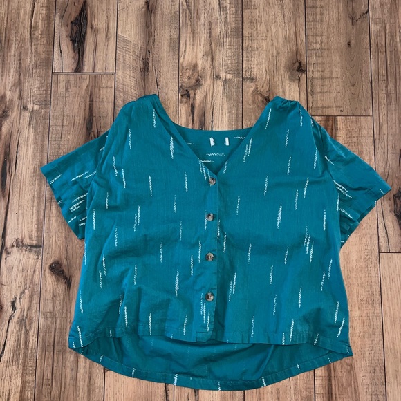 Tops - teal dress shirt